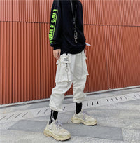 Embroidered Pocket Tooling Harness Mouth Skateboard Long Pants