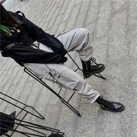 Embroidered Pocket Tooling Harness Mouth Skateboard Long Pants