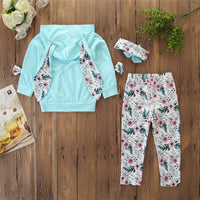 Three-piece Long-sleeved Printed Three-dimensional Rabbit Ear Sweater