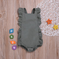 Children's Clothing Solid Color One Piece Triangle Romper