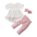 Girls Suit HollowIrregular Top  Trousers