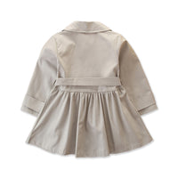 Girl's Mid-Length Turtleneck Windbreaker Coat