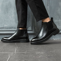 British Set Foot Leather Boots Business Men's Boots