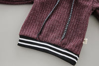 Baby Knitted Sweater Set Children's Solid Color Long Sleeve Two-Piece Set