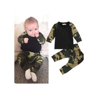 Infant Camouflage Long-Sleeved And Short-Sleeved Suits