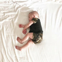 Infant Camouflage Long-Sleeved And Short-Sleeved Suits