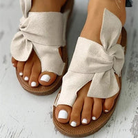 Beef Tendon Bottom Bowknot Plus Size Slippers Women