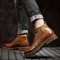 High-Top Shoes Snow Cowhide Boots Tooling Short Boots Brock American Martin