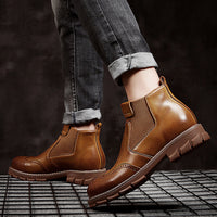 High-Top Shoes Snow Cowhide Boots Tooling Short Boots Brock American Martin