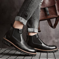 High-Top Shoes Snow Cowhide Boots Tooling Short Boots Brock American Martin