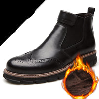 High-Top Shoes Snow Cowhide Boots Tooling Short Boots Brock American Martin