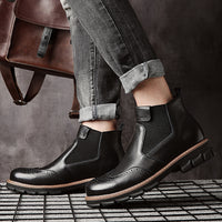 High-Top Shoes Snow Cowhide Boots Tooling Short Boots Brock American Martin