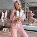 Long Jumpsuit Romper Hoodie Women Fitness Winter Autumn