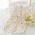 Floral Anti-hair Cat Halter Skirt