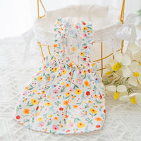 Floral Anti-hair Cat Halter Skirt