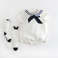 Baby Romper And Romper Cute Navy Triangle Cotton One-Piece Suit