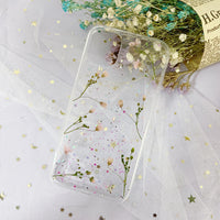 Compatible with Apple , Real Flower Gypsophila Dry Flower Epoxy Glitter Phone Case