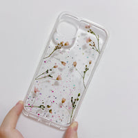 Compatible with Apple , Real Flower Gypsophila Dry Flower Epoxy Glitter Phone Case