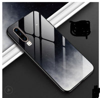 Huawei P30 Mobile Phone Case Glass P30pro all-Inclusive Anti-fall Personality Creative Simple Fashion Gradient Color Protective Cover
