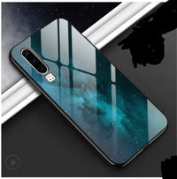 Huawei P30 Mobile Phone Case Glass P30pro all-Inclusive Anti-fall Personality Creative Simple Fashion Gradient Color Protective Cover