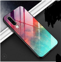 Huawei P30 Mobile Phone Case Glass P30pro all-Inclusive Anti-fall Personality Creative Simple Fashion Gradient Color Protective Cover
