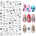 Summer Flowers and Love Adhesive Stickers Nail Art Stickers Foreign Trade Nail Stickers Nail Art Decals