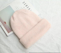Women knitted Winter Hat female Warm Rabbit fur beanie