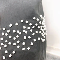 Muslim Solid Color Beaded Middle Eastern Robe Dress