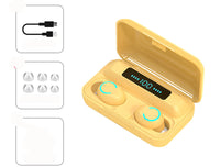 The New Private Model F9-9 Bluetooth Headset 5.0 Binaural Touch Screen Display Mini Cross-Border
