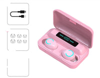 The New Private Model F9-9 Bluetooth Headset 5.0 Binaural Touch Screen Display Mini Cross-Border