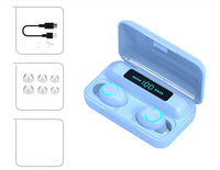 The New Private Model F9-9 Bluetooth Headset 5.0 Binaural Touch Screen Display Mini Cross-Border