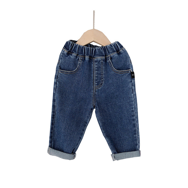 Girl's Dress Autumn Dress Girl's Loose Jeans Children's Long Pants