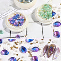Nail Jewelry Mixed Crystal Pearl Steel Ball Rivet Mixed Shell Stone Jewelry