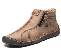 Autumn New Men's Shoes Casual Fashion Trendy Shoes Men's Cross-Border Large Size Leather Shoes Men's Handmade Shoes Zhongbang Boots