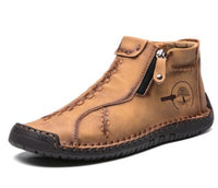 Autumn New Men's Shoes Casual Fashion Trendy Shoes Men's Cross-Border Large Size Leather Shoes Men's Handmade Shoes Zhongbang Boots
