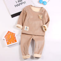 Thermal Underwear Suit Baby Plus Velvet Padded Home Service