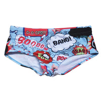 Men's Explosive Print Fashion Boxer Swim Shorts Explosive Version Of Sexy Small Boxer Beach Swim Shorts