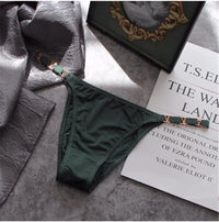European and American Sexy Underwear Women's Cotton Crotch With Thin Hollow Letters
