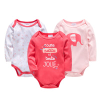 Baby Cotton Long Sleeve Romper Three Piece Suit