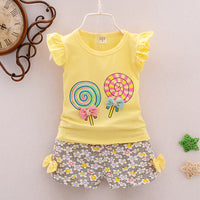 Baby Cartoon Middle And Small Children Lollipop Vest Suit