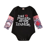 Neugeborenen Baby Onesies Mini BOSS Druck Brief Langarm