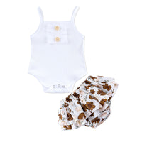 New Baby Clothing Wholesale Girls Summer Romper Skirt Set