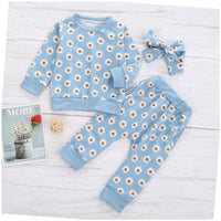 Full Print Chrysanthemum Suit Baby And Child Suit