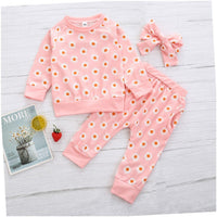 Full Print Chrysanthemum Suit Baby And Child Suit