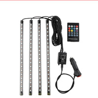 Automotive atmosphere One to four lights Remote 4x9 LED atmosphere lamp Indoor foot lamp