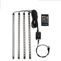 Automotive atmosphere One to four lights Remote 4x9 LED atmosphere lamp Indoor foot lamp