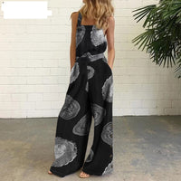 Side Pocket Casual Wide-leg Side Buckle Jumpsuit