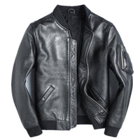 New Black Leather Leather Men's Baseball Uniform Short
