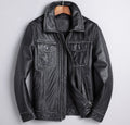 New Spring And Autumn Leather Cowhide Denim