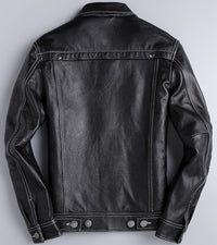 New Spring And Autumn Leather Cowhide Denim